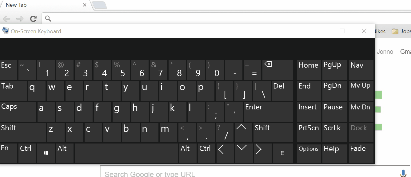 On Screen Keyboard Windows 10